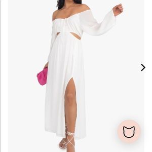 Kittenish “Athens” White Maxi Dress